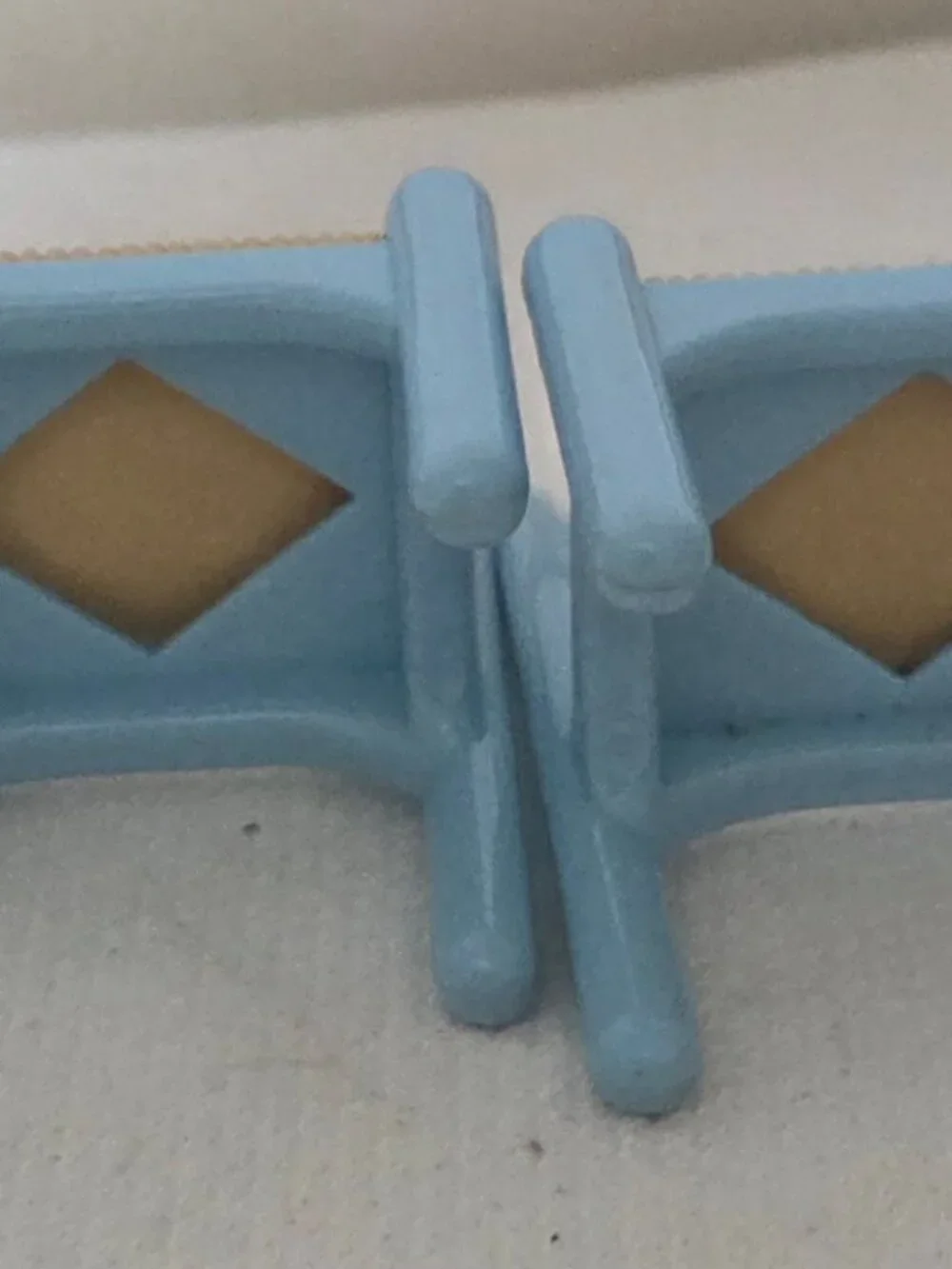 1993 Fisher Price Loving Family 2 Blue Dining Chairs
